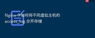 Nginx 中如何将不同虚拟主机的 access_log 分开存储