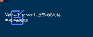 nginx 中 server 块监听域名的优先级匹配规则
