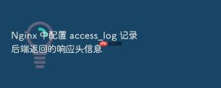 Nginx 中配置 access_log 记录后端返回的响应头信息