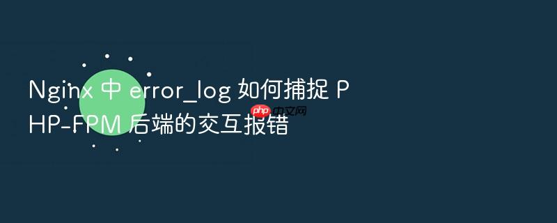 nginx 中 error_log 如何捕捉 php-fpm 后端的交互报错