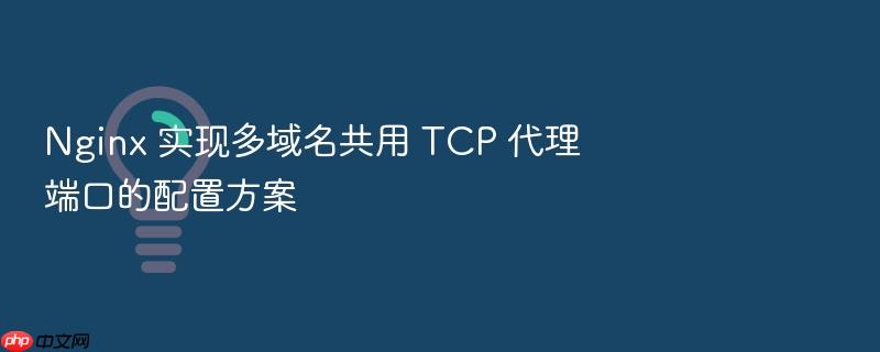 nginx 实现多域名共用 tcp 代理端口的配置方案