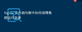 nginx 中负载均衡中如何保障集群运行效率