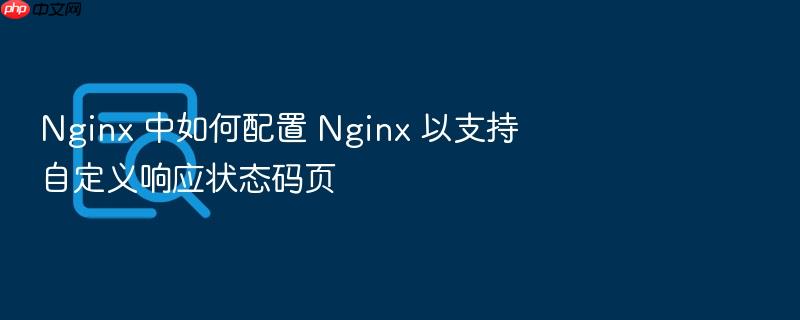 nginx 中如何配置 nginx 以支持自定义响应状态码页