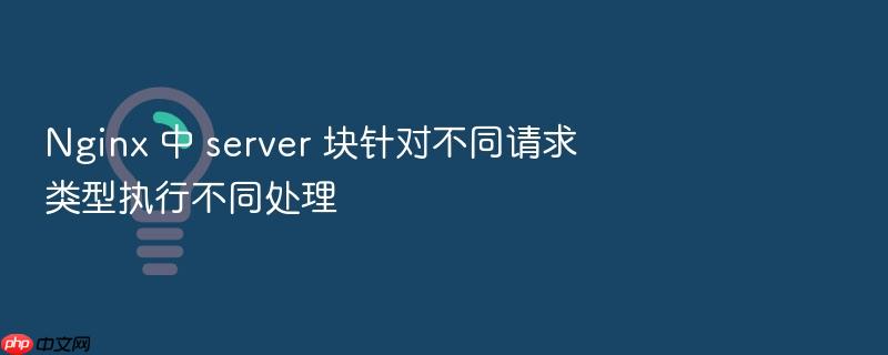 nginx 中 server 块针对不同请求类型执行不同处理