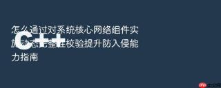 怎么通过对系统核心网络组件实施动态完整性校验提升防入侵能力指南