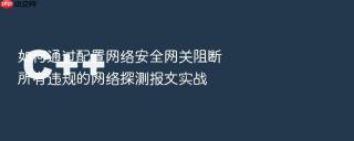 如何通过配置网络安全网关阻断所有违规的网络探测报文实战