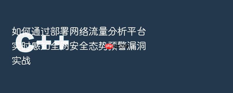 如何通过部署网络流量分析平台实时感知全网安全态势预警漏洞实战