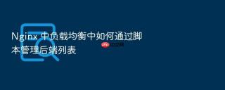 nginx 中负载均衡中如何通过脚本管理后端列表