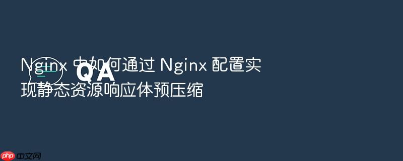 nginx 中如何通过 nginx 配置实现静态资源响应体预压缩