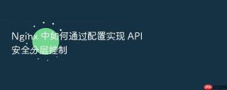 nginx 中如何通过配置实现 api 安全分层控制