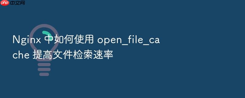 nginx 中如何使用 open_file_cache 提高文件检索速率