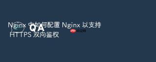 nginx 中如何配置 nginx 以支持 https 双向鉴权