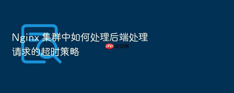 nginx 集群中如何处理后端处理请求的超时策略