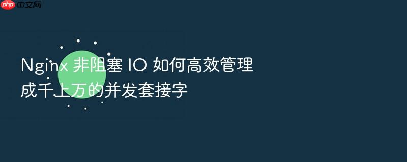 nginx 非阻塞 io 如何高效管理成千上万的并发套接字