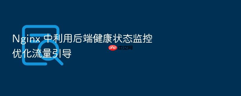nginx 中利用后端健康状态监控优化流量引导