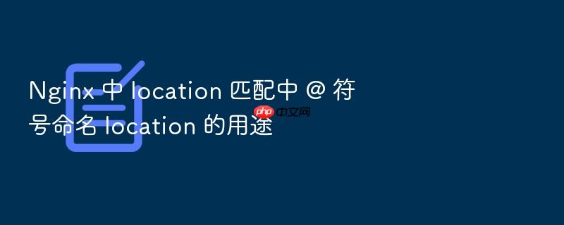 nginx 中 location 匹配中 @ 符号命名 location 的用途