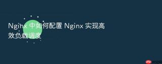 nginx 中如何配置 nginx 实现高效负载调度