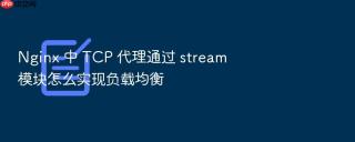 nginx 中 tcp 代理通过 stream 模块怎么实现负载均衡