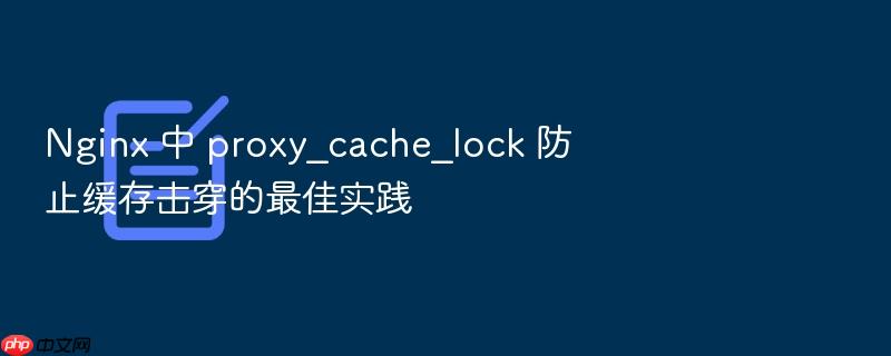 nginx 中 proxy_cache_lock 防止缓存击穿的最佳实践