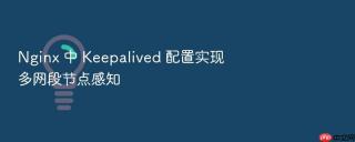 nginx 中 keepalived 配置实现多网段节点感知