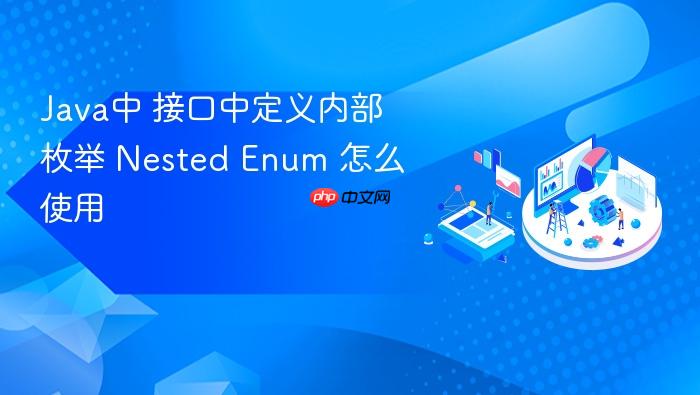 java中 接口中定义内部枚举 nested enum 怎么使用
