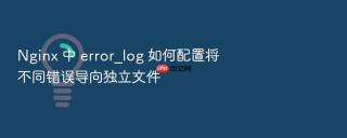 nginx 中 error_log 如何配置将不同错误导向独立文件
