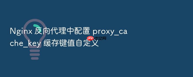 nginx 反向代理中配置 proxy_cache_key 缓存键值自定义