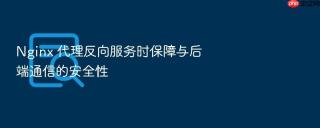 nginx 代理反向服务时保障与后端通信的安全性