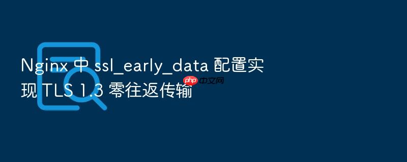 nginx 中 ssl_early_data 配置实现 tls 1.3 零往返传输