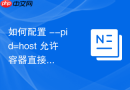 如何配置 --pid=host 允许容器直接观测并调试宿主机进程