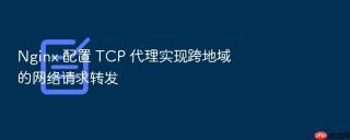 Nginx 配置 TCP 代理实现跨地域的网络请求转发