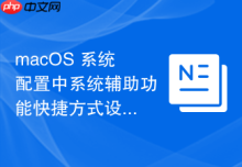 macOS 系统配置中系统辅助功能快捷方式设定
