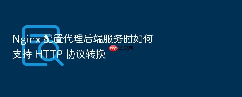 nginx 配置代理后端服务时如何支持 http 协议转换