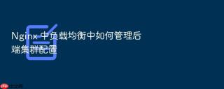 nginx 中负载均衡中如何管理后端集群配置