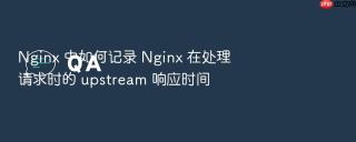 nginx 中如何记录 nginx 在处理请求时的 upstream 响应时间