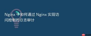 Nginx 中如何通过 Nginx 实现访问控制的日志审计