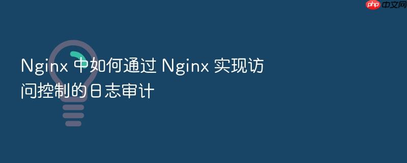 nginx 中如何通过 nginx 实现访问控制的日志审计