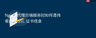 nginx 代理后端服务时如何透传客户端 ssl 证书信息