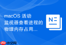 macOS 活动监视器查看进程的物理内存占用指标