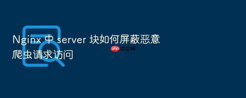 nginx 中 server 块如何屏蔽恶意爬虫请求访问