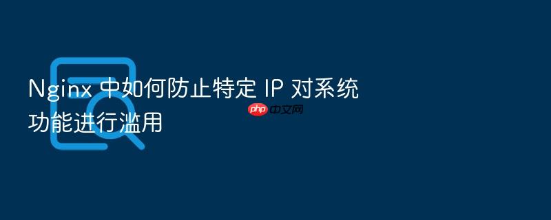 nginx 中如何防止特定 ip 对系统功能进行滥用