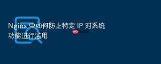 nginx 中如何防止特定 ip 对系统功能进行滥用