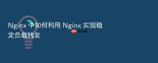 nginx 中如何利用 nginx 实现稳定负载转发