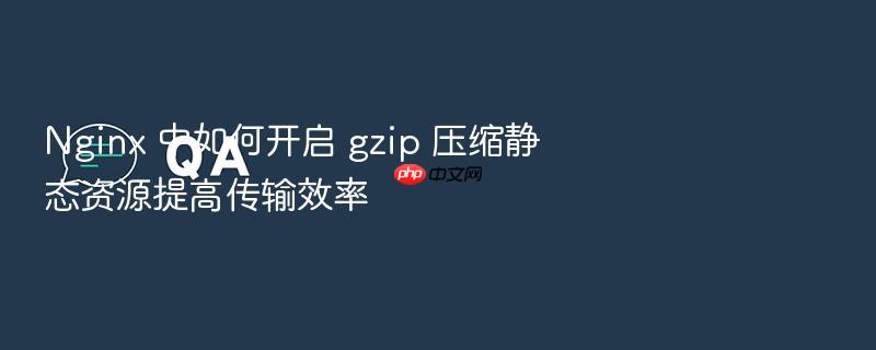 nginx 中如何开启 gzip 压缩静态资源提高传输效率