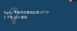 Nginx 中如何优雅地处理 HTTPS 下的 404 错误