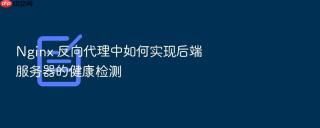 nginx 反向代理中如何实现后端服务器的健康检测