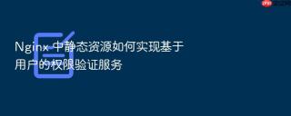 Nginx 中静态资源如何实现基于用户的权限验证服务