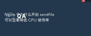 Nginx 中为什么开启 sendfile 可以显著降低 CPU 使用率