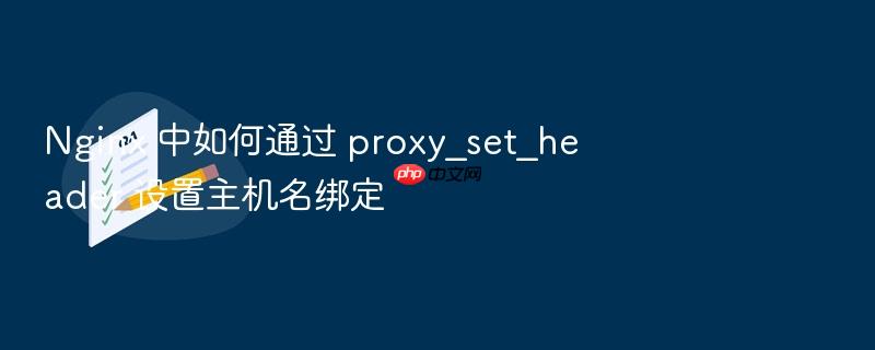 nginx 中如何通过 proxy_set_header 设置主机名绑定