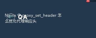 nginx 中 proxy_set_header 怎么优化代理响应头